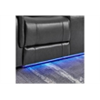 Global Furniure U8879 Power Reclining with LED in Blanche Charcoal