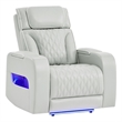 Global Furniure U8611 Power Reclining with PWR Headrest and LED in Blanche
