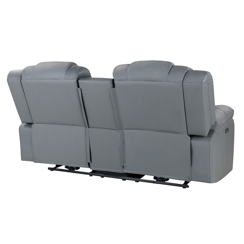 Global Furniure U7069 10 Power Recliner Loveseat w/Immersive Sound in Gray