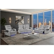 Global Furniture U6611 Power Recliner with LED in Gray