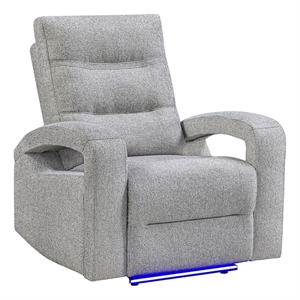 Global Furniture U6611 Power Recliner with LED in Gray