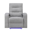 Global Furniture U6611 Power Recliner with LED in Gray