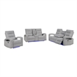 Global Furniture U6611 Power Recliner with LED in Gray