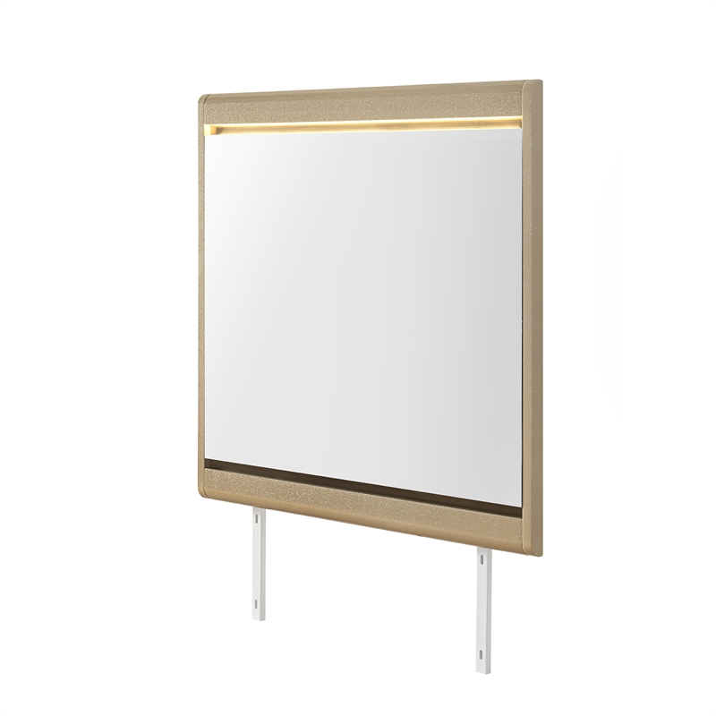 Global Furniure Genesis Mirror with LED in Gold