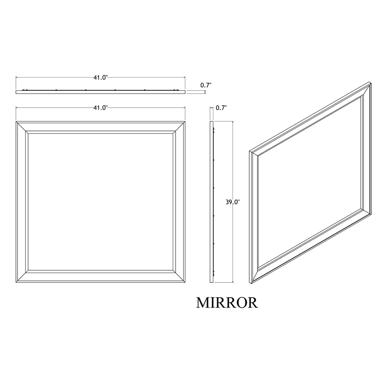 Global Furniure Mariah Mirror in Dark Brown
