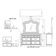 Global Furniture Aria Mirror with LED in Silver