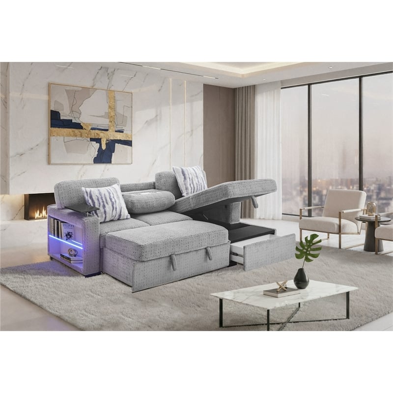 Global Furniure U0214 Sofa Bed in Gray