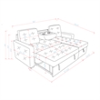 Global Furniure U0707 Reversible Sofa Bed in Chalk