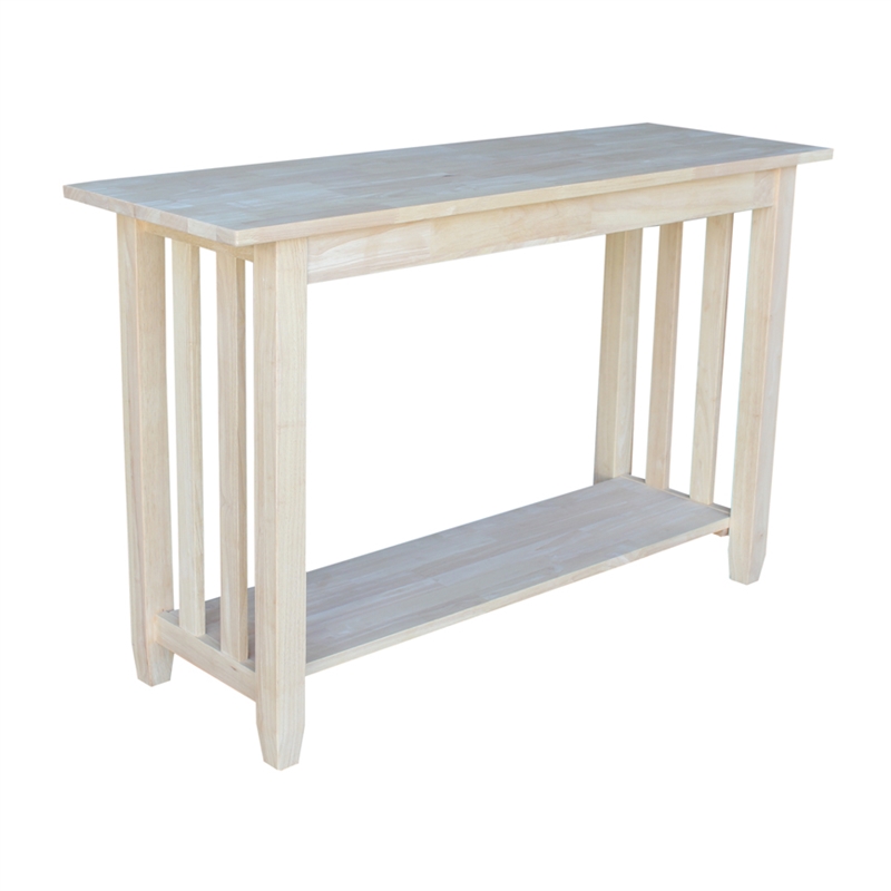 International Concepts Mission Unfinished Sofa Table