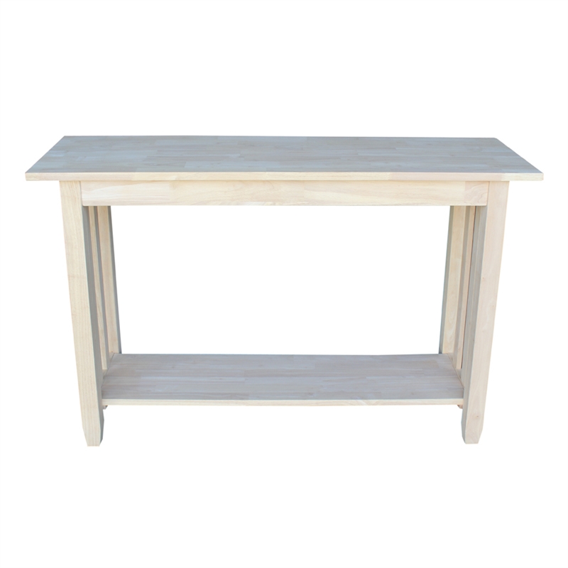 International Concepts Mission Unfinished Sofa Table