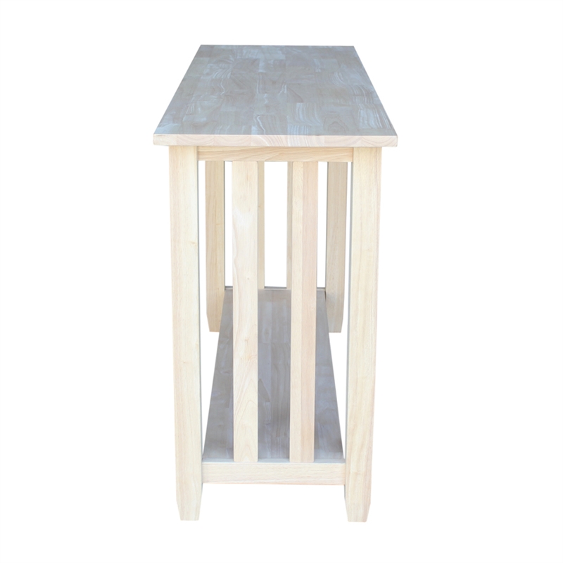 International Concepts Mission Unfinished Sofa Table
