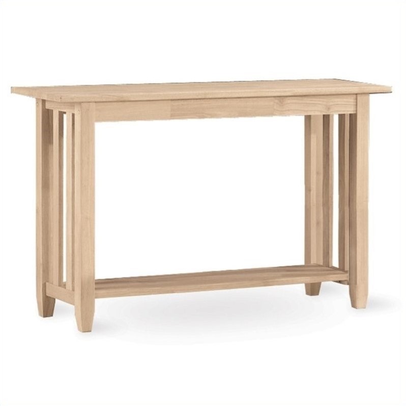International Concepts Mission Unfinished Sofa Table