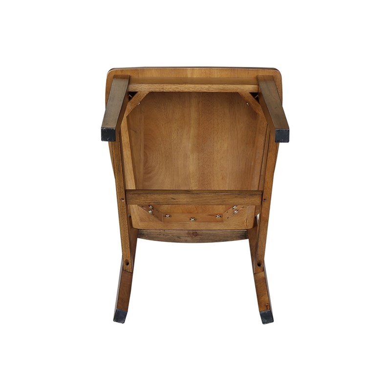 International Concepts San Remo Solid Wood Dining Chair in Pecan (Set of 2)
