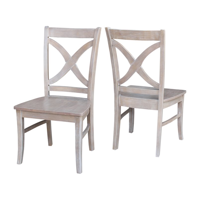 International Concepts Cosmo Dining Chair in Gray Taupe (Set of 2)