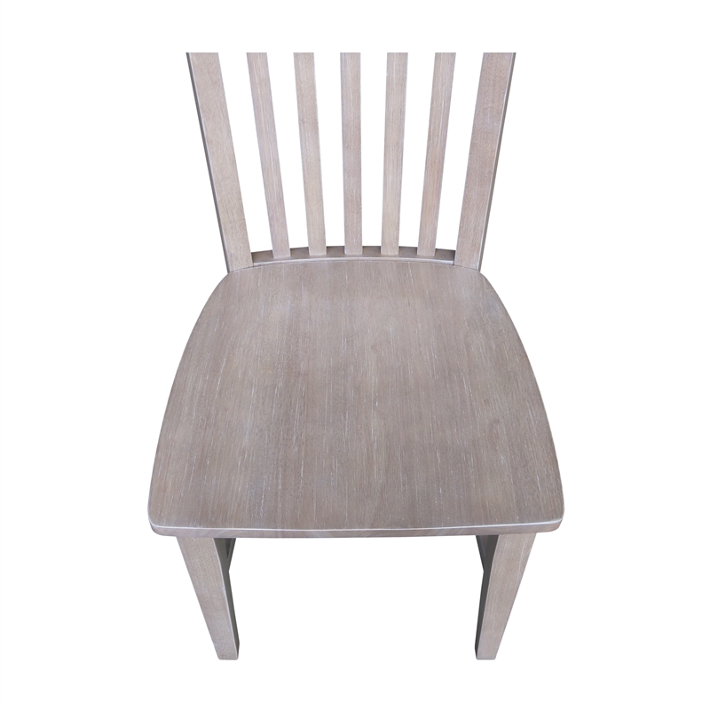 International Concepts Cosmo Solid Wood Dining Chair in Gray Taupe (Set of 2)