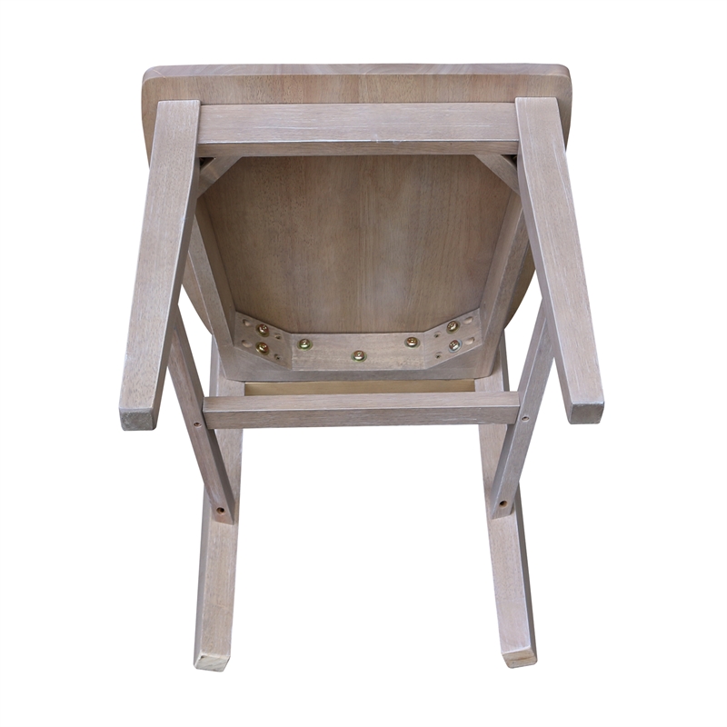 International Concepts Cosmo Solid Wood Dining Chair in Gray Taupe (Set of 2)