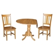 International Concepts 3 Piece Dinette Set in Pecan