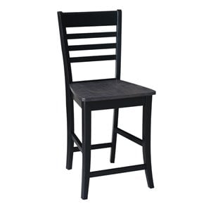 International Concepts Cosmo 24&quot Ladder Back Counter Stool in Coal