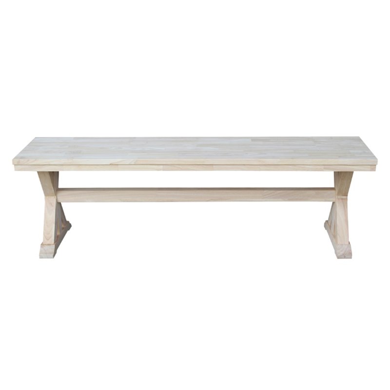 International Concepts Canyon Unfinished Wooden Bench