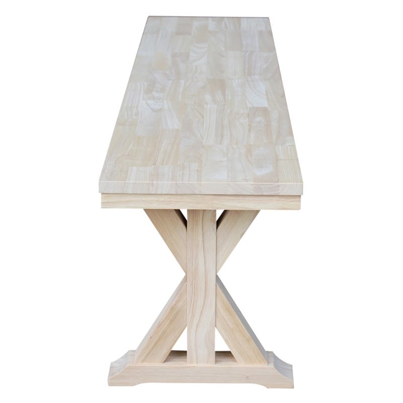 International Concepts Canyon Unfinished Wooden Bench