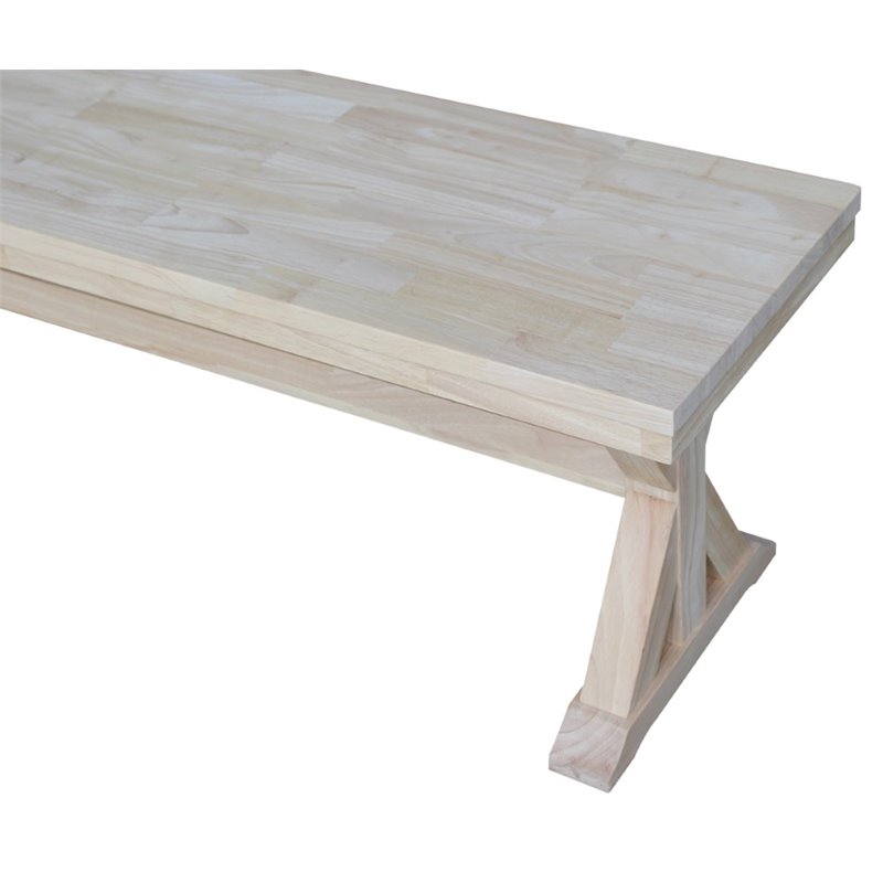 International Concepts Canyon Unfinished Wooden Bench