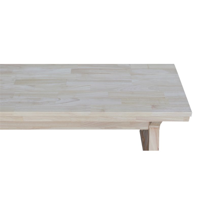 International Concepts Canyon Unfinished Wooden Bench