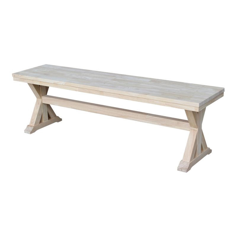 International Concepts Canyon Unfinished Wooden Bench