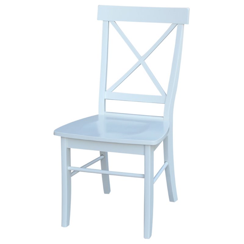 International Concepts X-Back Dining Chair in White (Set of 2)