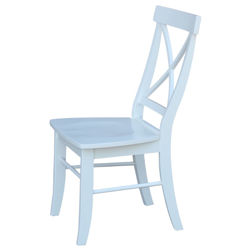 International Concepts X-Back Dining Chair in White (Set of 2)