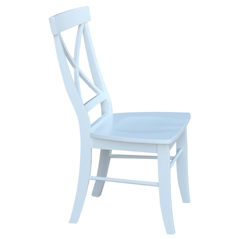 International Concepts X-Back Dining Chair in White (Set of 2)