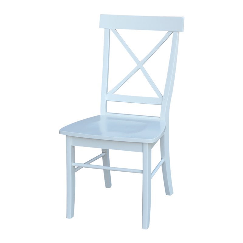 International Concepts X-Back Dining Chair in White (Set of 2)