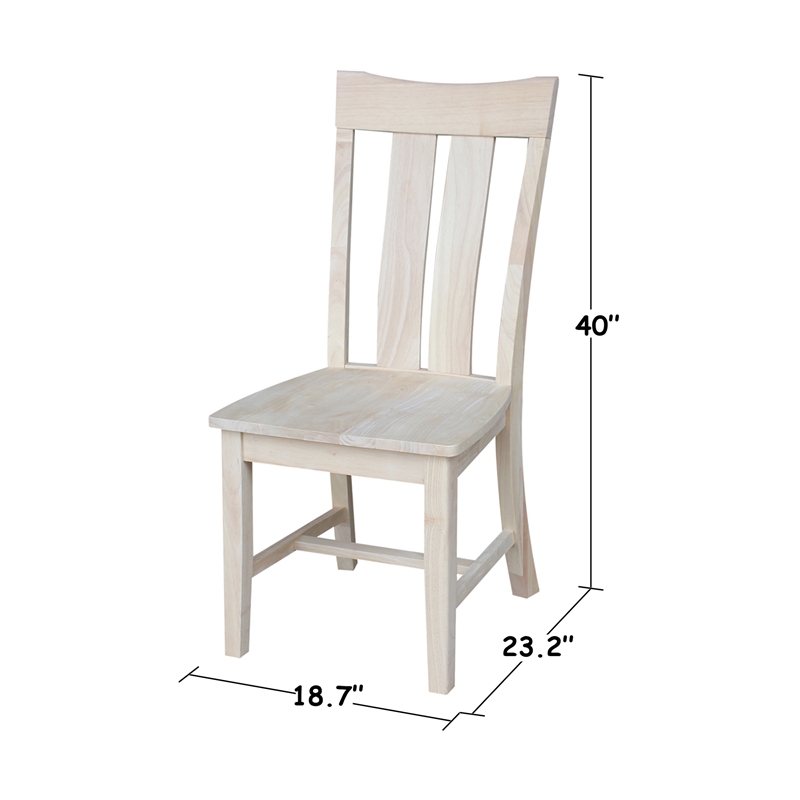 International Concepts Ava Unfinished Dining Chair (Set of 2)