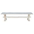 International Concepts Live Edge Unfinished Trestle Bench