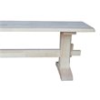 International Concepts Live Edge Unfinished Trestle Bench