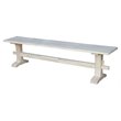 International Concepts Live Edge Unfinished Trestle Bench