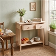 International Concepts Unfinished Wood Mission Styled Console