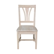 International Concepts Solid Wood Fanback Dining Chairs in Unfinshed ( Set of 2)