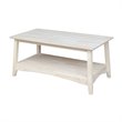 International Concepts Whitewood Bombay Rectangular Coffee Table