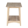 International Concepts Whitewood Bomby Tall Unfinished End Table