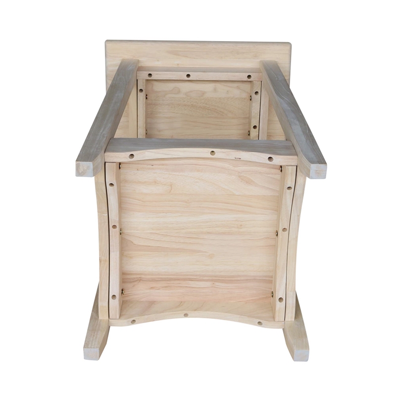 International Concepts Whitewood Bomby Tall Unfinished End Table