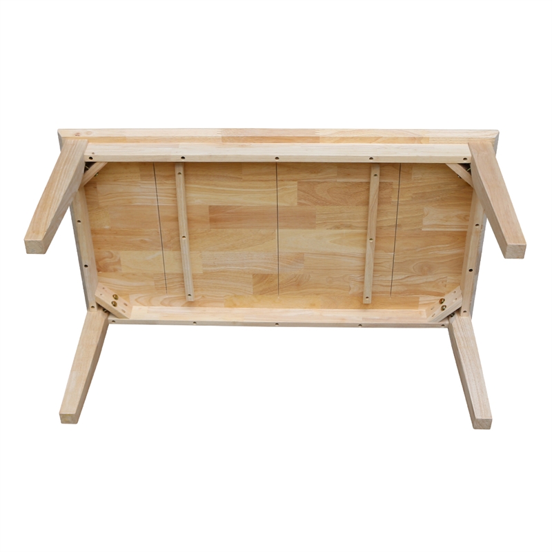 International Concepts Whitewood Tall Shaker Unfinished Coffee Table