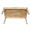 International Concepts Whitewood Tall Shaker Unfinished Coffee Table