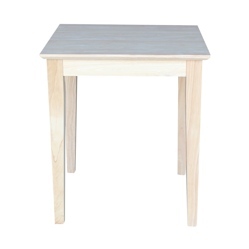 International Concepts Whitewood Tall Shaker Unfinished End Table