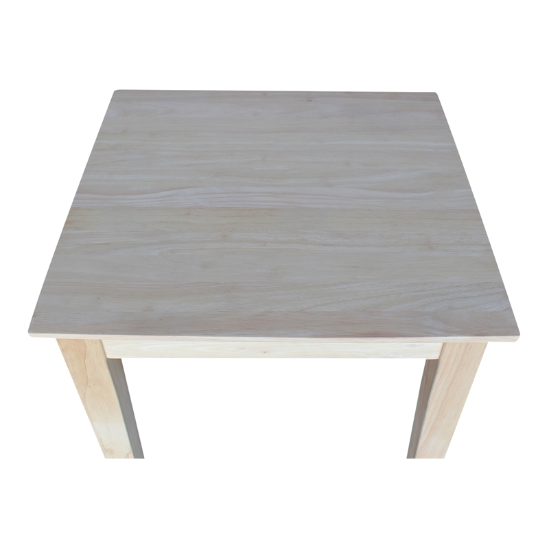 International Concepts Whitewood Tall Shaker Unfinished End Table