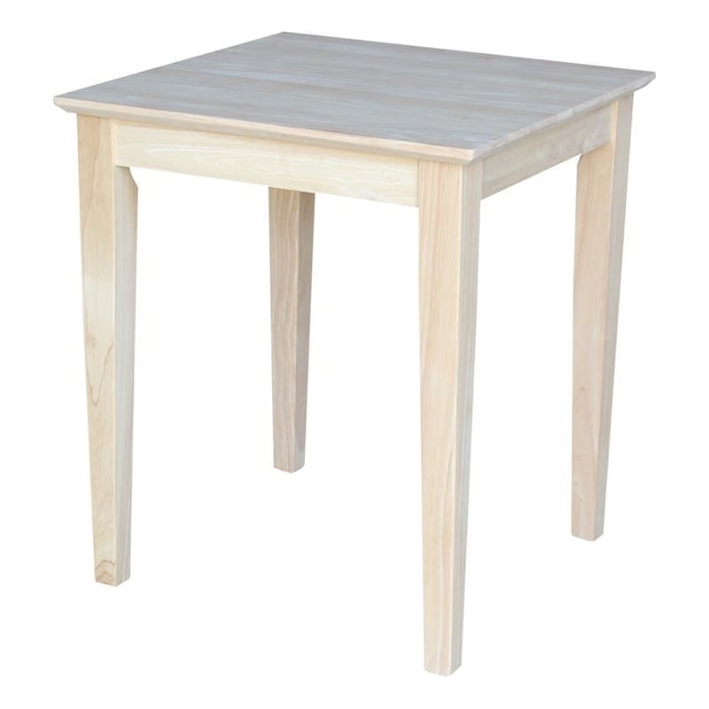 International Concepts Whitewood Tall Shaker Unfinished End Table