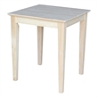 International Concepts Whitewood Tall Shaker Unfinished End Table