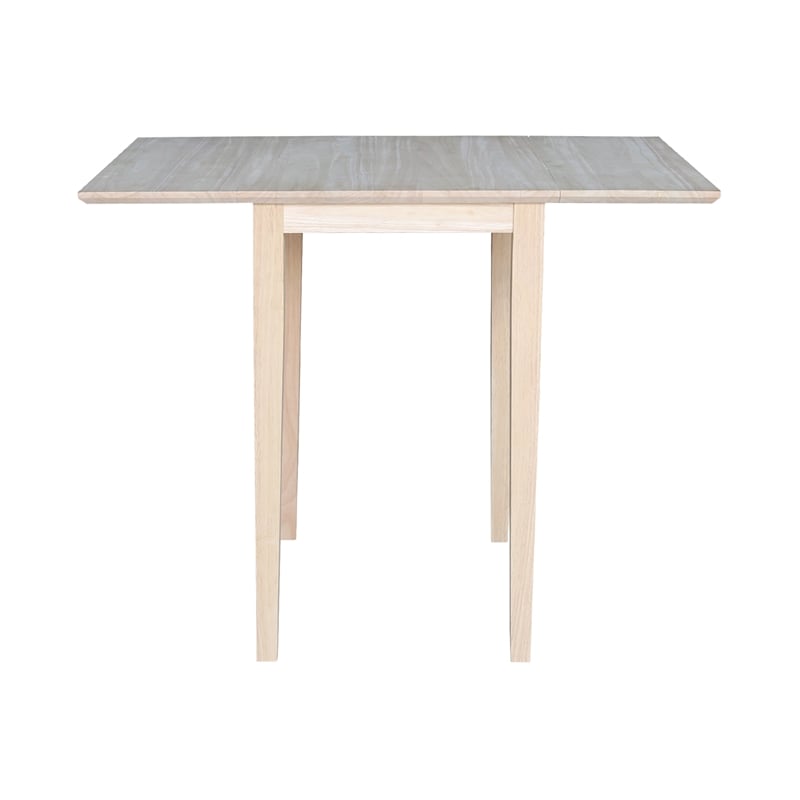 International Concepts Solid Wood Drop Leaf Casual Dining Table - Unfinished
