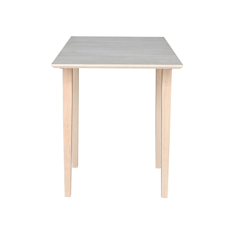 International Concepts Solid Wood Drop Leaf Casual Dining Table - Unfinished