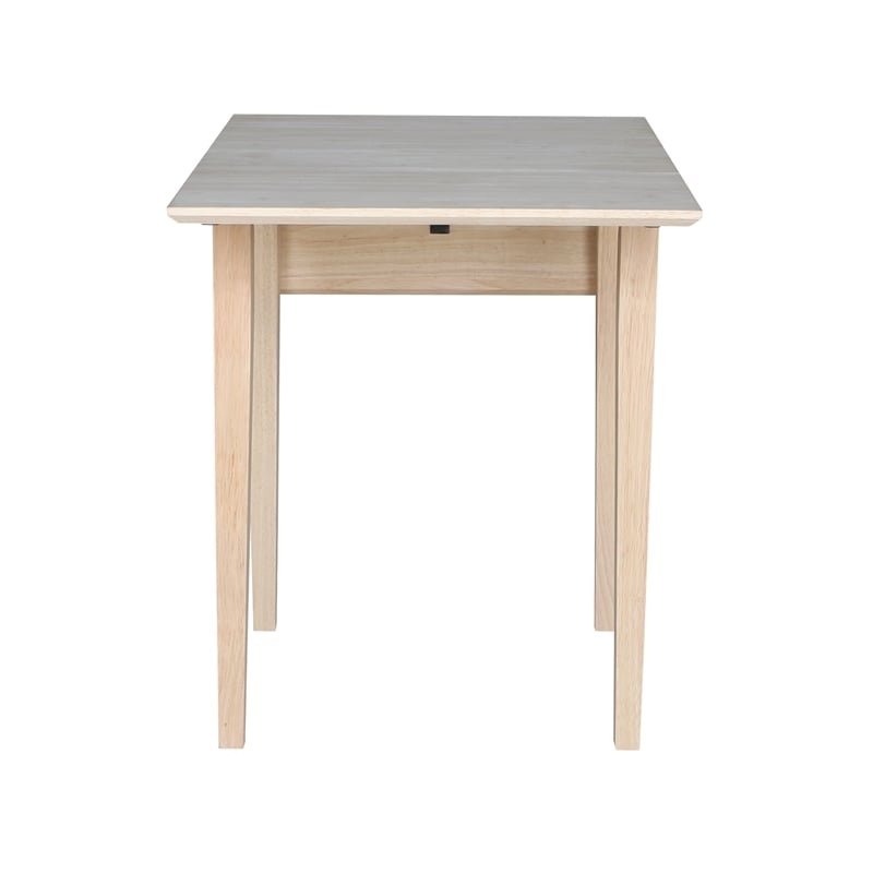 International Concepts Solid Wood Drop Leaf Casual Dining Table - Unfinished