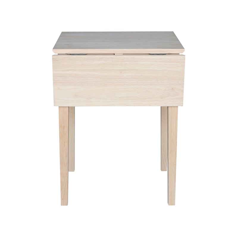 International Concepts Solid Wood Drop Leaf Casual Dining Table - Unfinished